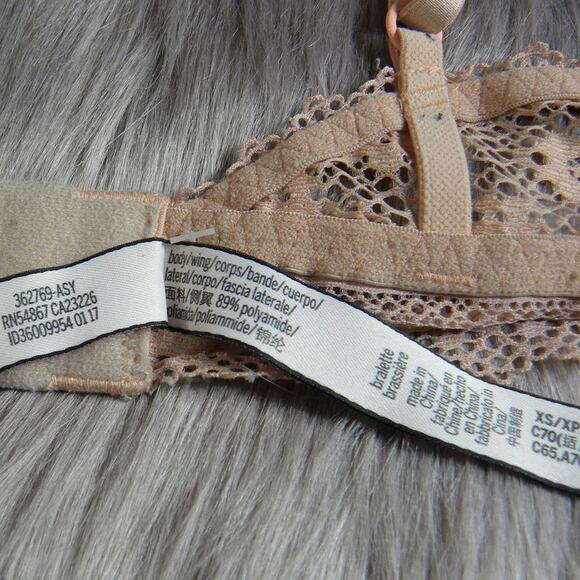 Victoria's Secret bralette brasier XS peach color lace material - Picture 5 of 8